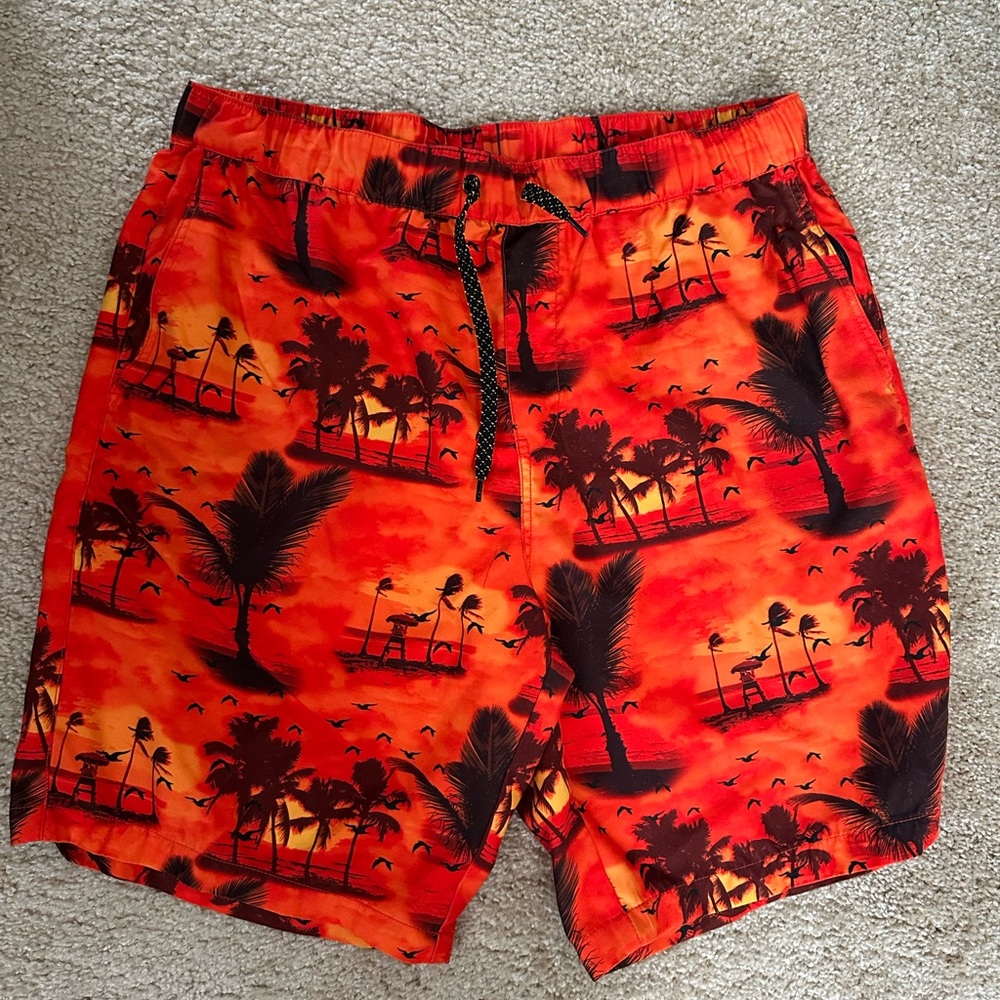 Men’s L Empyre Tropical Sunset Board Shorts